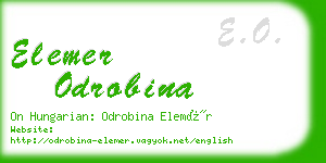 elemer odrobina business card